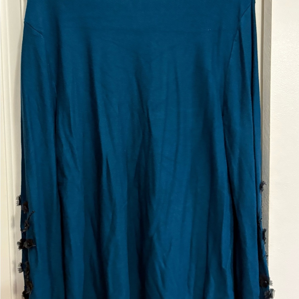 Alfani Deep Blue Embellished Long Sleeve Top - Picture 7 of 7